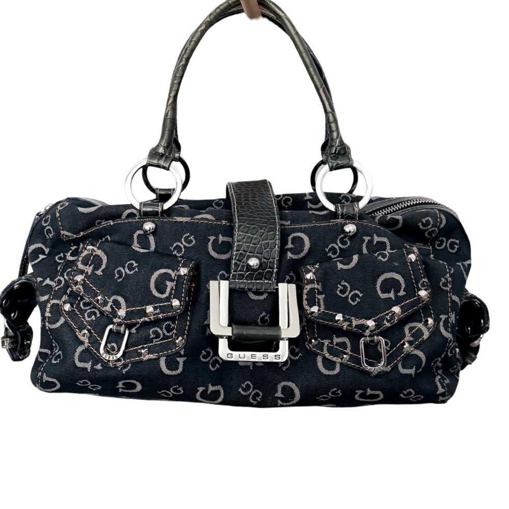 Rare GUESS Y2K Monogram Shoulder Bag